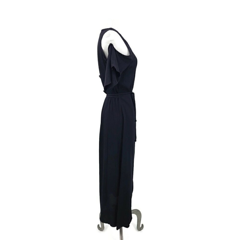 New Flynn Skye Devon Dress Womens XS Solid Black Wrap Cold Shoulder - Picture 7 of 9